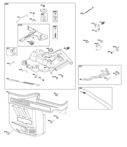 Controls Group Diagram and Parts List for 25V332-0066-F1 200000 - 399999 Briggs and Stratton Engine